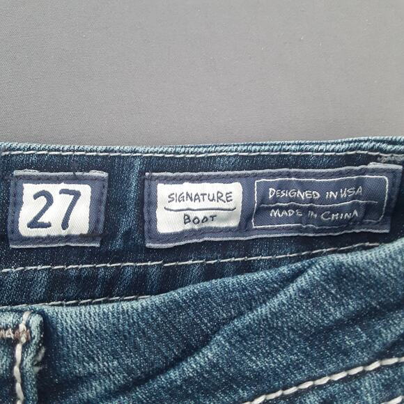 Miss Me Womens Denim Cut Off Shorts Embellished Sequin Stones Size 27 Western - Picture 5 of 14